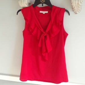 Loft, red sleeveless blouse, size sm